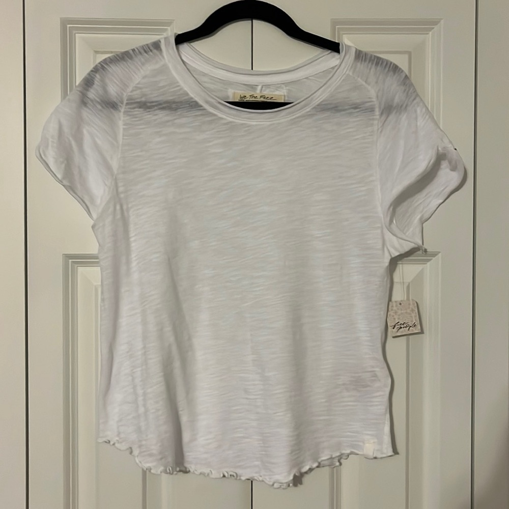 New with tags sheer white free people t shirt